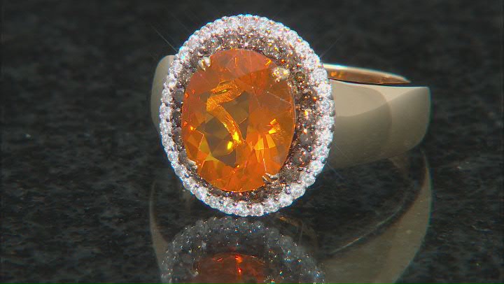 Orange Fire Opal 14K Yellow Gold Ring 2.50ctw Video Thumbnail