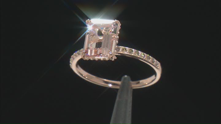 Peach Cor-de-Rosa Morganite Morganite Diamond 14K Rose Gold Ring 2.51ctw Video Thumbnail
