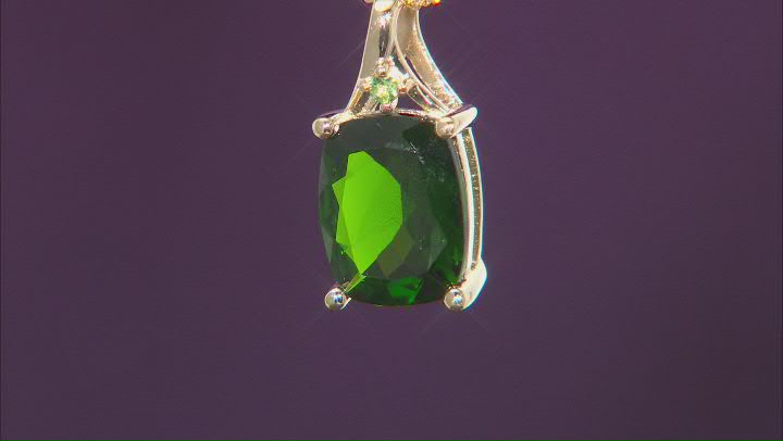 Green Chrome Diopside 10K Yellow Gold Pendant With Chain 1.85ctw Video Thumbnail