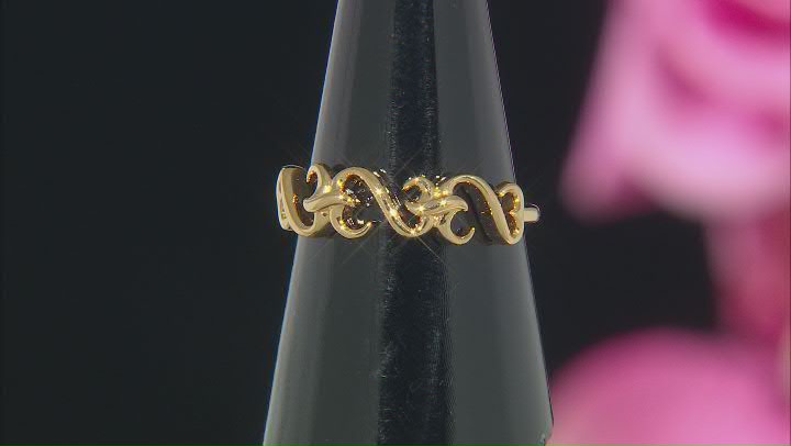 14k Yellow Gold Over Sterling Silver Band Ring Video Thumbnail
