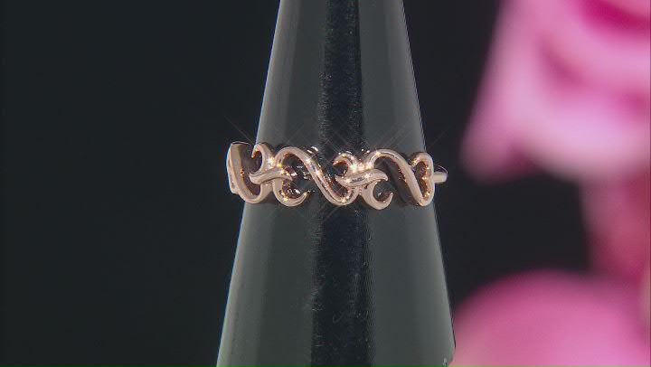 14k Rose Gold Over Sterling Silver Band Ring Video Thumbnail