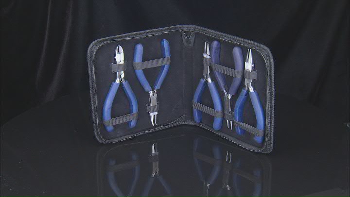 Stainless Steel with Nylon Insert Plier Kit Includes Round, Flat, Chain, Bent Chain, & Cutter Video Thumbnail