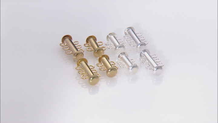 2 & 3 Strand Clasp Kit 8 Pieces Total in Silver Tone & Gold Tone Video Thumbnail