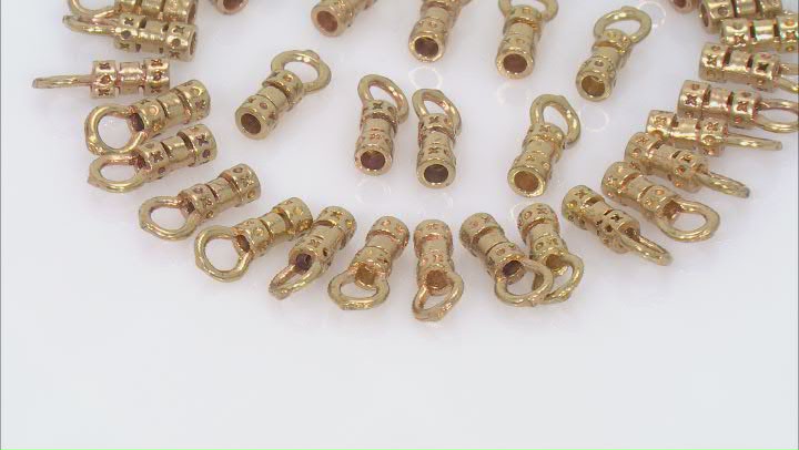 Loop-End Crimp Findings 34 pieces appx 1.5mm Raw Brass appx 9mm in length Video Thumbnail
