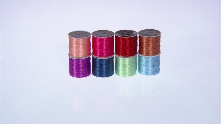 Elonga Stretch Cord Kit in 8 Assorted colors appx 50 meters each spool Video Thumbnail