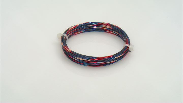 18 Gauge Multi Color Wire in Red/Rose Gold Tone/Blue Color Appx 20ft Video Thumbnail