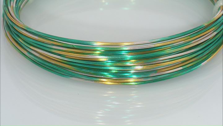 20 Gauge Multi Color Wire in Yellow/Silver Tone/Turquoise Color Appx 25ft Total Video Thumbnail