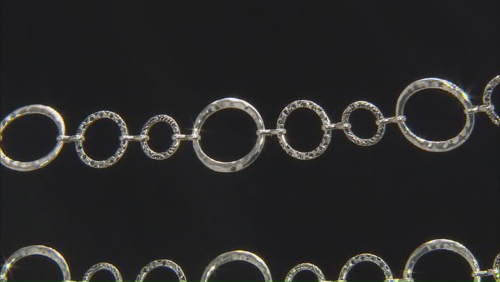 Round and Oval Patterned Unfinished Chain in Antiqued Silver Tone Appx 3M length Video Thumbnail
