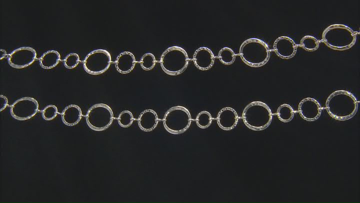 Round and Oval Patterned Unfinished Chain in Antiqued Silver Tone Appx 3M length Video Thumbnail