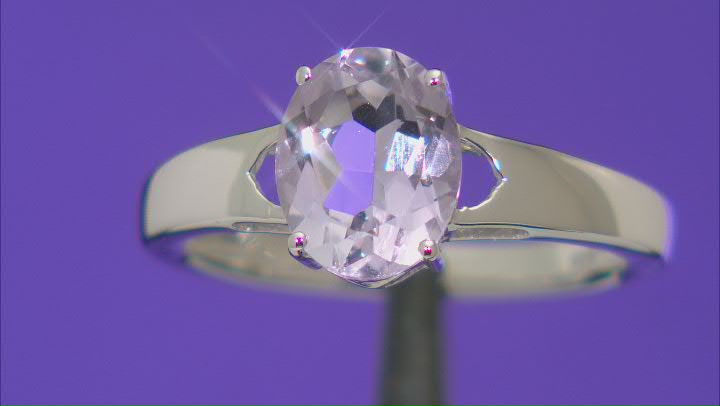 Lavender Amethyst Rhodium Over Sterling Silver Solitaire Ring 2.00ct Video Thumbnail