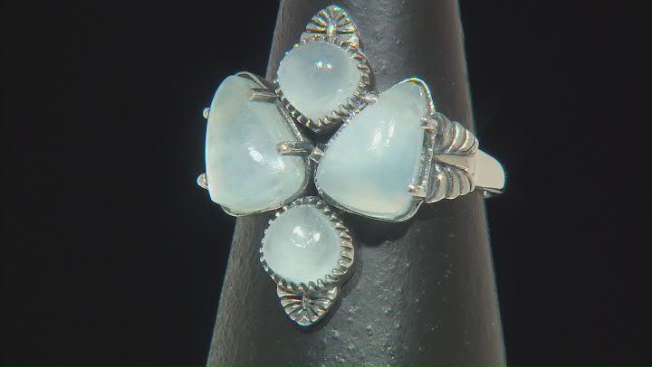 Blue Dreamy Aquamarine Sterling Silver Ring Video Thumbnail