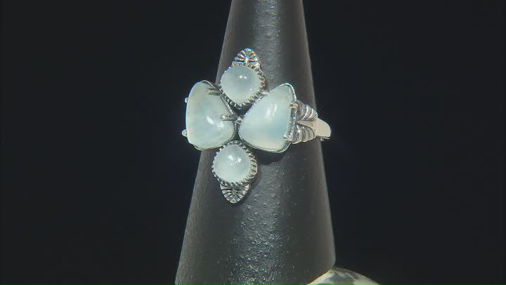 Blue Dreamy Aquamarine Sterling Silver Ring Video Thumbnail