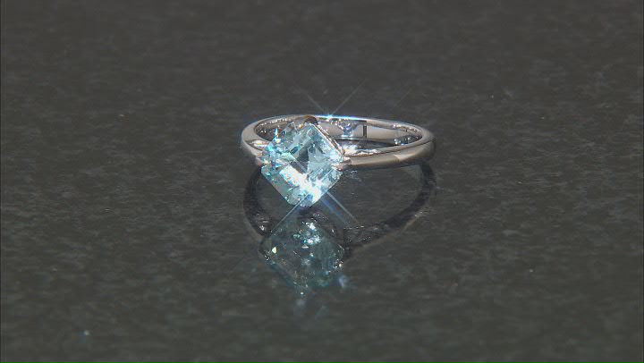 Sky Blue Glacier Topaz Rhodium Over Sterling Silver Ring 2.25ct Video Thumbnail