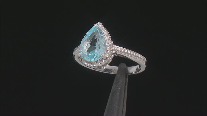 Sky Blue Topaz Rhodium Over Sterling Silver Ring 2.07ct Video Thumbnail