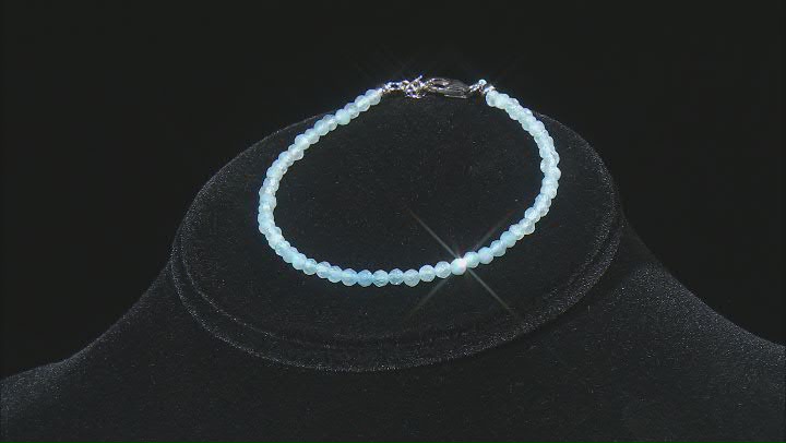 Aquamarine Rhodium Over Sterling Silver Necklace and Bracelet Set Video Thumbnail