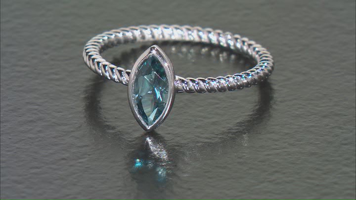 London Blue Topaz Rhodium Over Sterling Silver Ring Set of 4 1.96ctw Video Thumbnail
