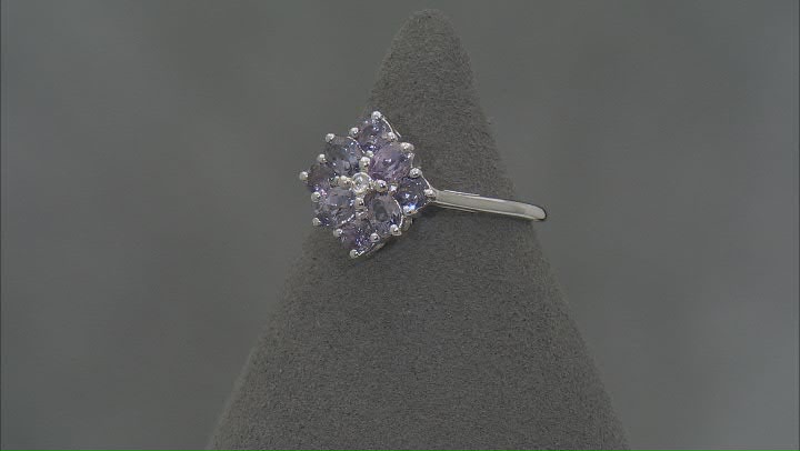 Purple Spinel Rhodium Over Sterling Silver Ring 1.03ctw Video Thumbnail