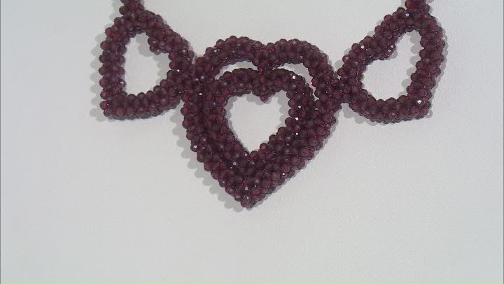 Red Garnet Heart Necklace Video Thumbnail