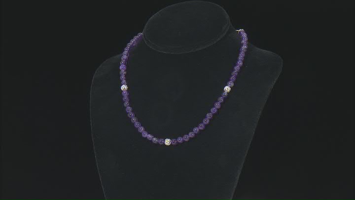 Purple Amethyst Rhodium Over Sterling Silver Bolo Necklace Video Thumbnail