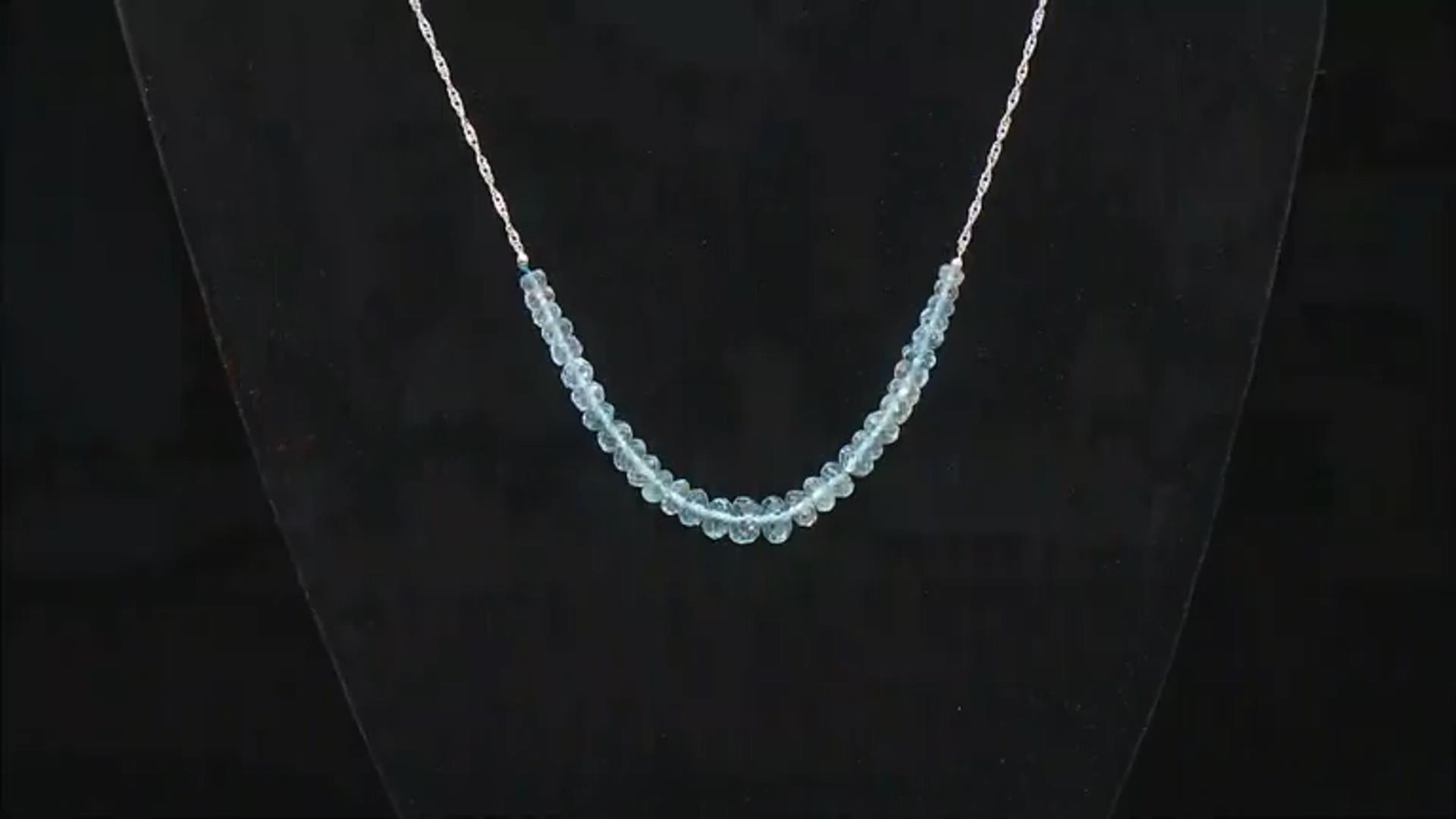 Sky Blue Topaz Rhodium Over Sterling Silver Necklace Video Thumbnail
