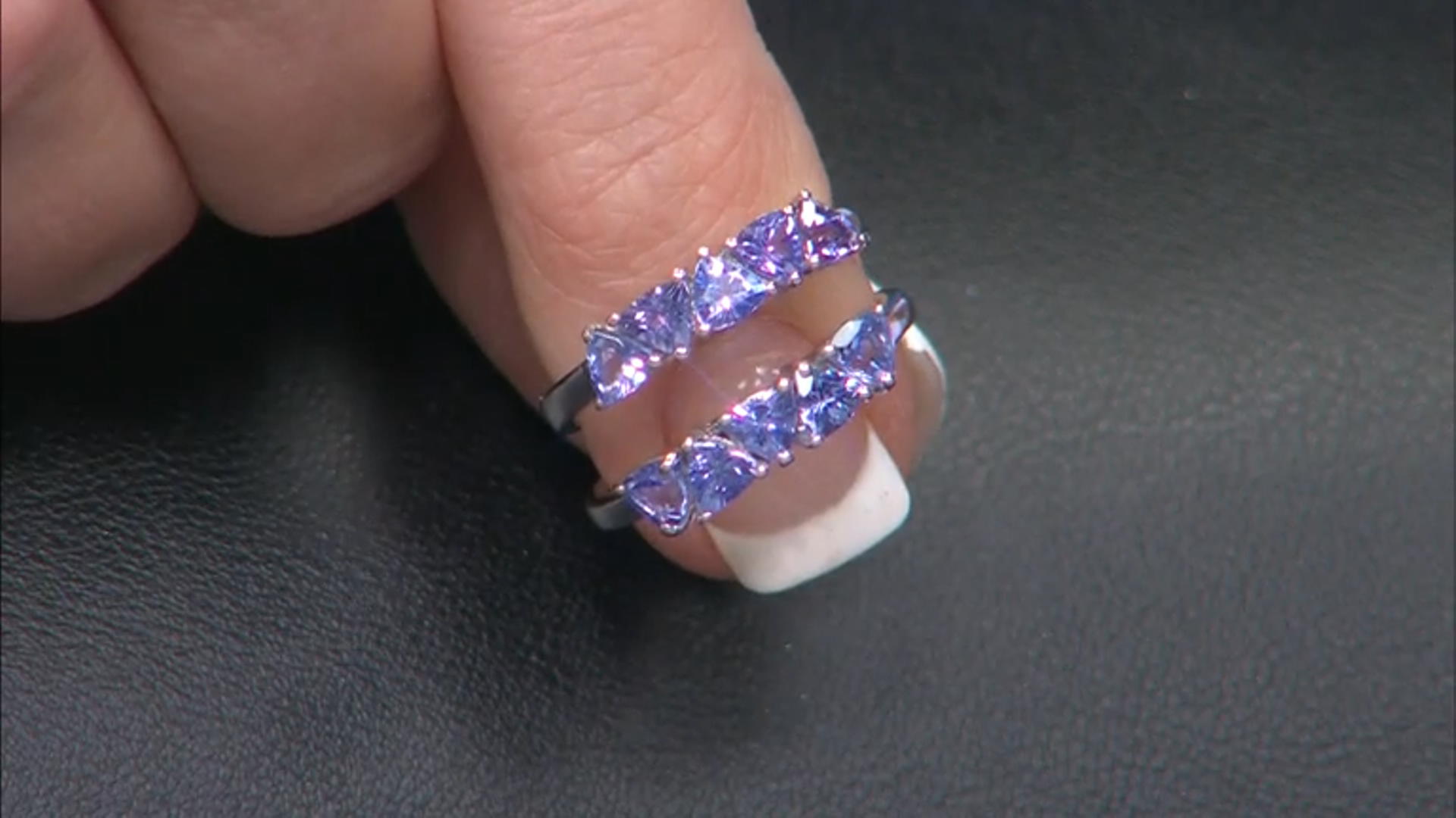 Tanzanite Rhodium Over Sterling Silver Ring 1.08ctw Video Thumbnail