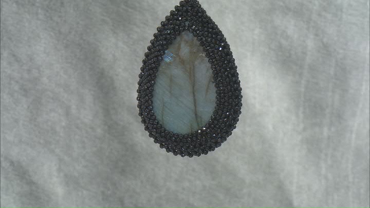 Gray Labradorite Rhodium Over Sterling Silver Necklace Video Thumbnail