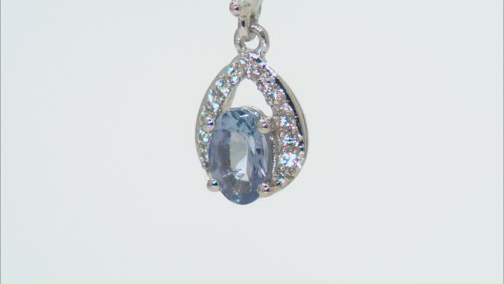 Blue Tanzanite Rhodium Over Sterling Silver Earrings 1.63ctw Video Thumbnail