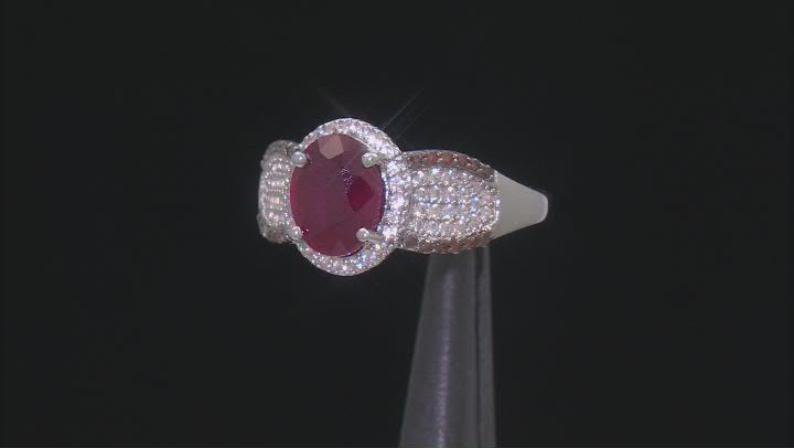 Red Mahaleo® Ruby Platinum Over Sterling Silver Ring 2.72ctw Video Thumbnail