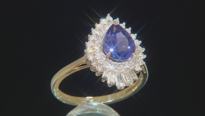 Blue Tanzanite 14k Yellow Gold Ring 2.10ctw Video Thumbnail