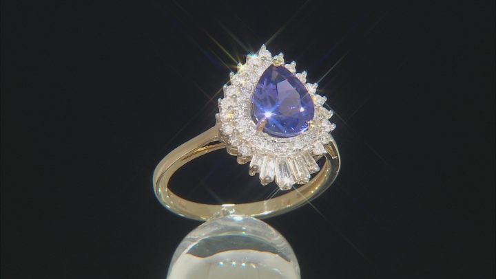 Blue Tanzanite 14k Yellow Gold Ring 2.10ctw Video Thumbnail