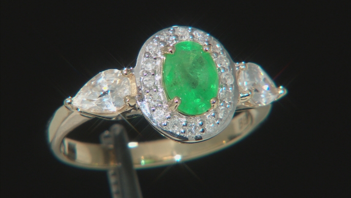 Green Emerald 10k Yellow Gold Ring 1.97ctw Video Thumbnail