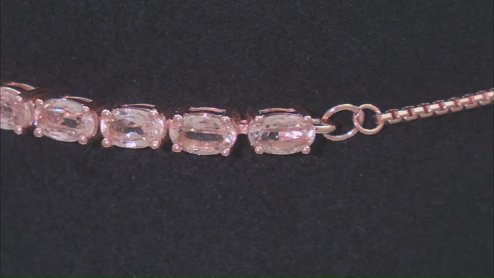 Peach Morganite 18k Rose Gold Over Sterling Silver Bolo Bracelet 1.16ctw Video Thumbnail