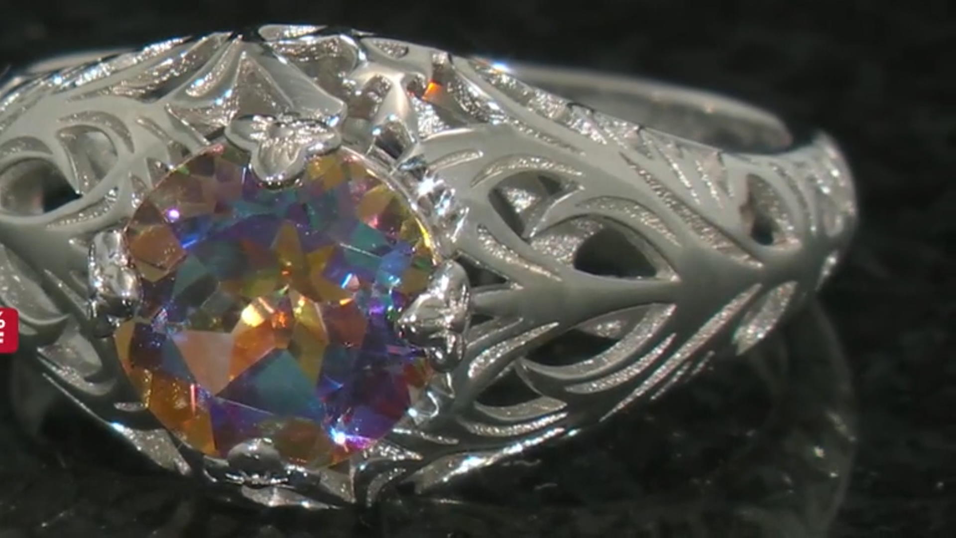 Orange Quartz Rhodium Over Silver Solitaire Ring 1.37ct Video Thumbnail