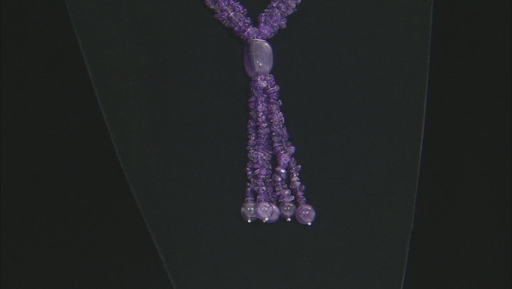 Purple Amethyst Endless Strand Necklace Video Thumbnail