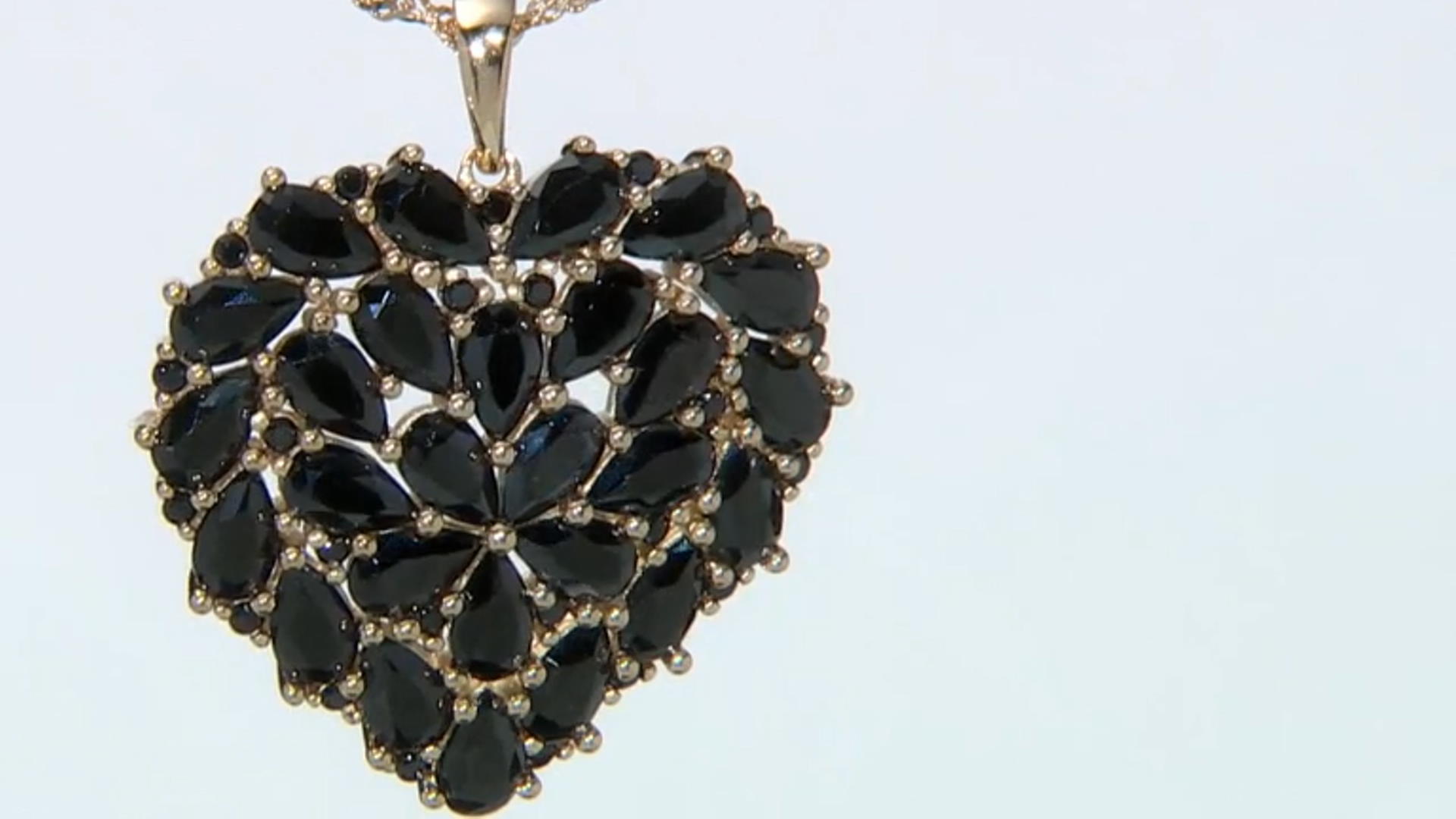 Black Spinel 18K Yellow Gold Over Sterling Silver Pendant with Chain. 4.77ctw Video Thumbnail