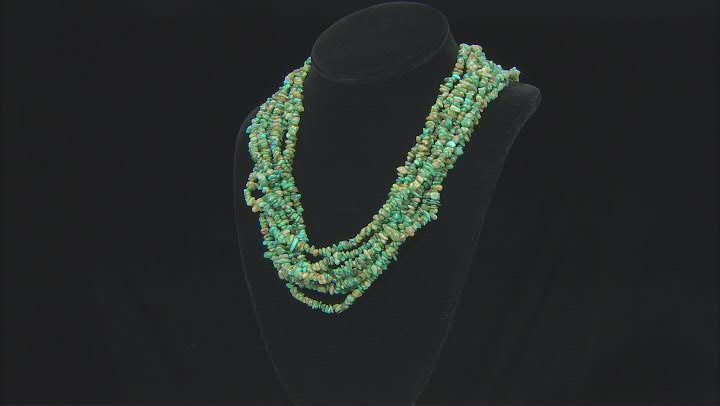 Blue And Green Kingman Turquoise Silver Necklace Video Thumbnail
