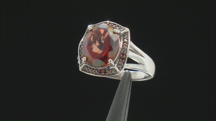 Red Labradorite Rhodium Over Sterling Silver Ring 3.59ctw Video Thumbnail