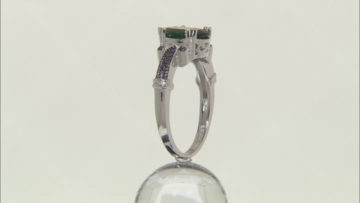 Green Russian Chrome Diopside Sterling Silver Ring 2.67ctw. Video Thumbnail