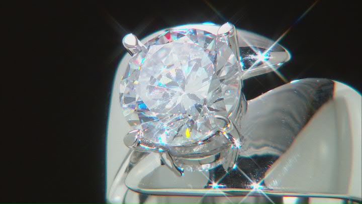 White Cubic Zirconia Rhodium Over Sterling Silver Ring 7.70ctw Video Thumbnail