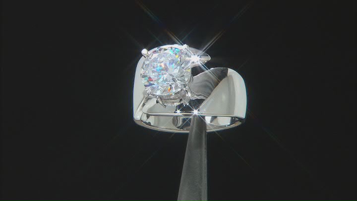 White Cubic Zirconia Rhodium Over Sterling Silver Ring 7.70ctw Video Thumbnail