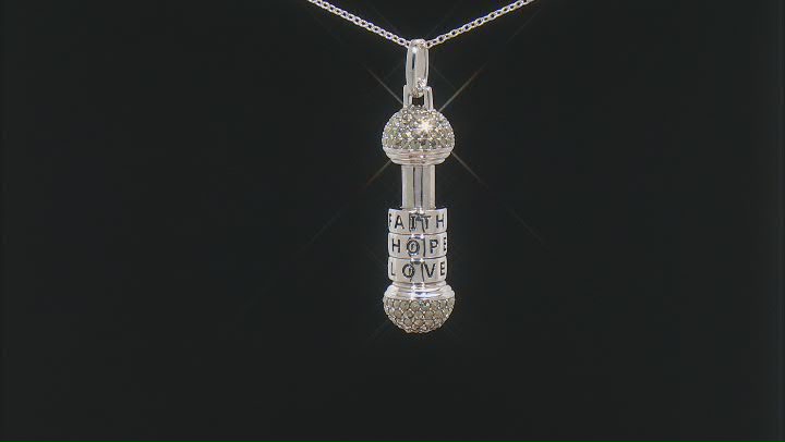 Marcasite Rhodium Over Sterling Silver Pendant With Chain Video Thumbnail