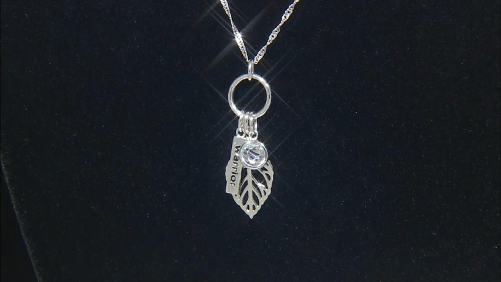 White Cubic Zirconia Rhodium Over Sterling Silver Pendant With Chain 1.10ctw Video Thumbnail