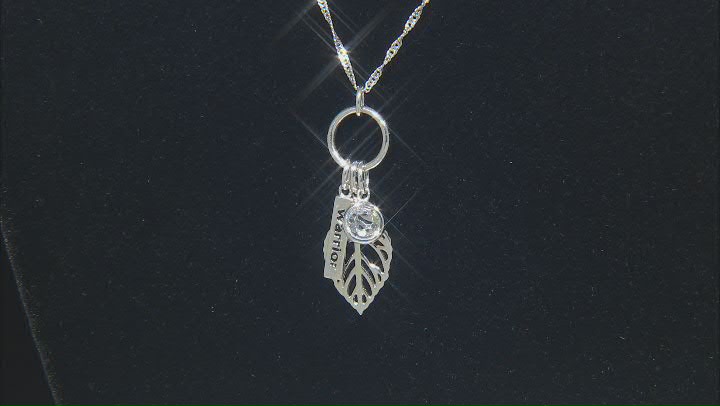 White Cubic Zirconia Rhodium Over Sterling Silver Pendant With Chain 1.10ctw Video Thumbnail