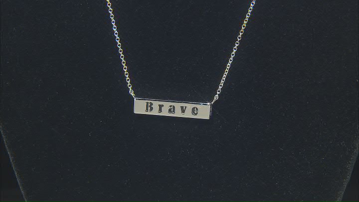 White Cubic Zirconia Rhodium Over Sterling Silver "Brave" Necklace 0.27ctw Video Thumbnail