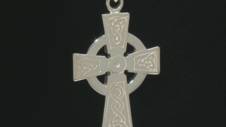 Sterling Silver Celtic Cross Pendant with 18 Inch Chain