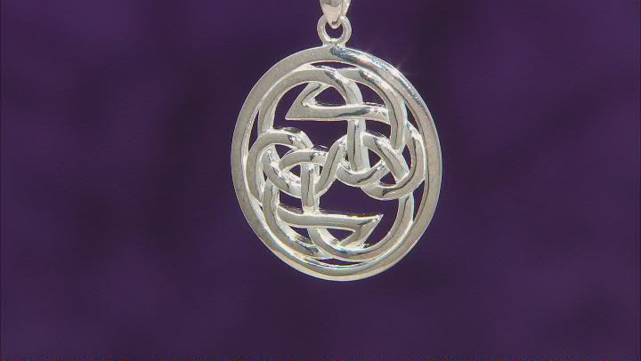 Sterling Silver Lewis Knot Path of Life Pendant with Chain