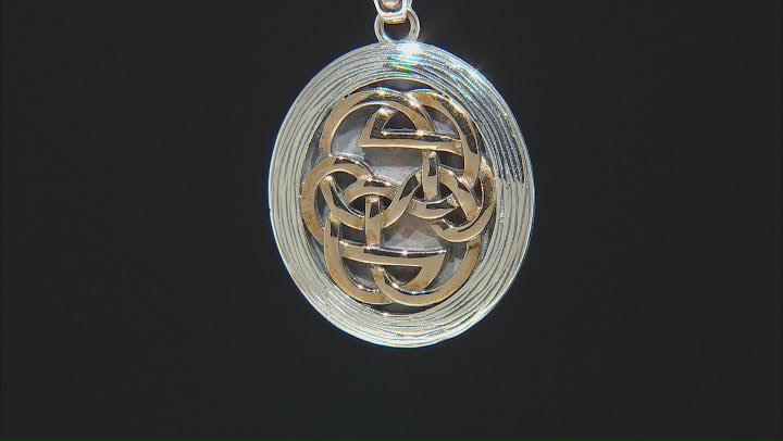 Keith Jack™ Sterling Silver Oxidized & Bronze Path Of Life Reversible Pendant Video Thumbnail