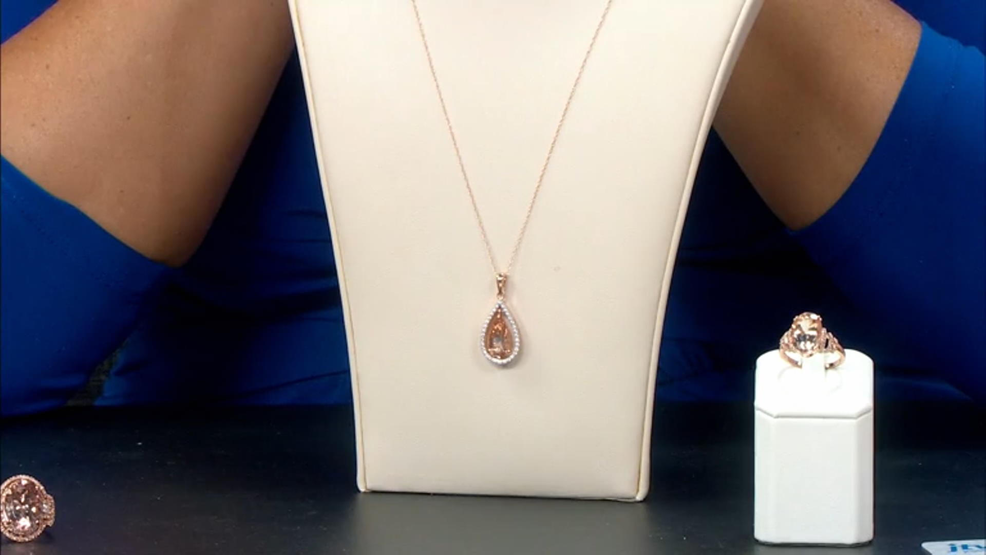 Peach Morganite 10k Rose Gold Pendant With Chain 2.44ctw Video Thumbnail