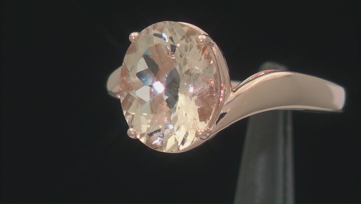 Morganite 10k Rose Gold Ring 2.55ct Video Thumbnail