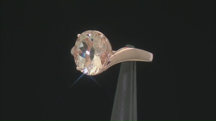 Morganite 10k Rose Gold Ring 2.55ct Video Thumbnail